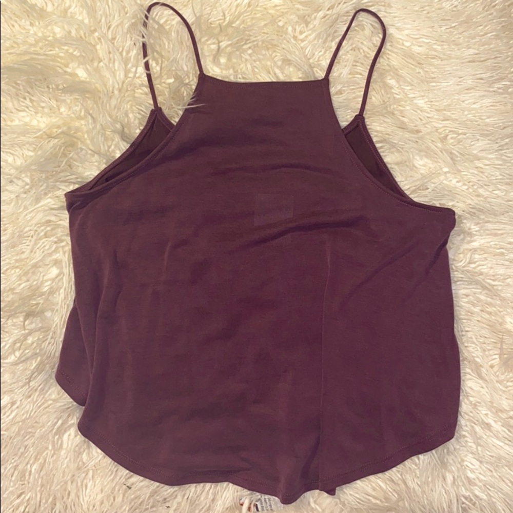 pacsun dark purple high neck tank